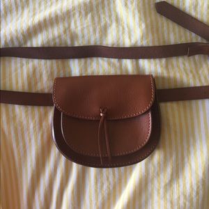 Madewell brown leather belt bag